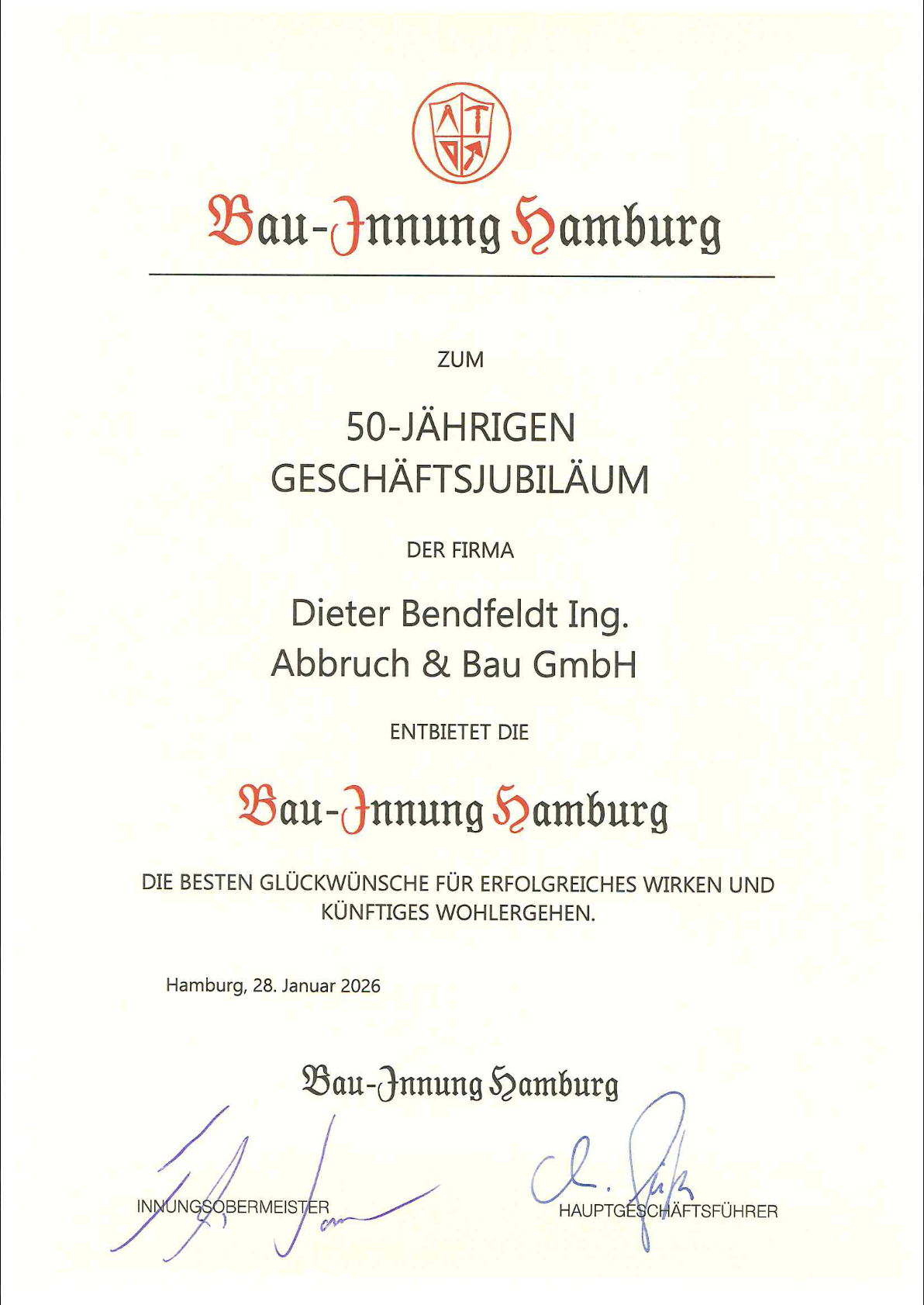 50 Jahre Innung Jubiläum